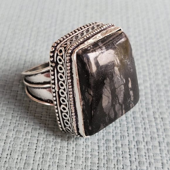 New Picasso Jasper 925 Silver Ring. - Picture 10 of 12